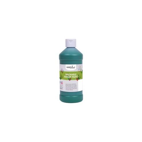 Handy Art Washable Finger Paint - 16 oz - 1 Each - Green