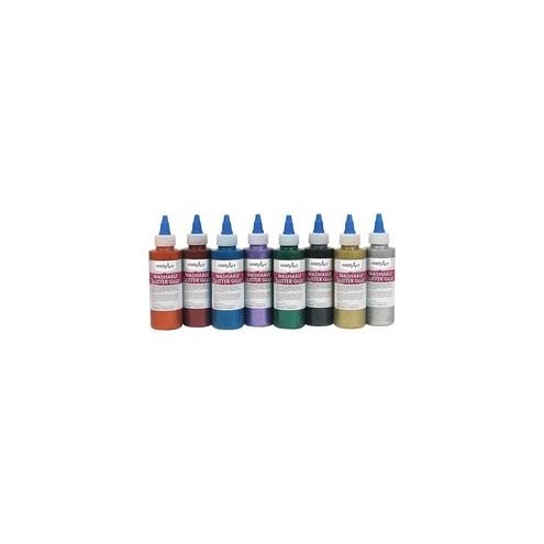 Handy Art Washable Glitter Glue - Project, Decoration, Card, Craft, Fabric - Recommended For - 8 / Set - Assorted