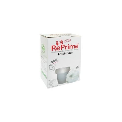 Heritage RePrime AccuFit 44-gal Can Liners - 44 gal - 37" Width x 50" Length x 0.90 mil (23 Micron) Thickness - Low Density - Clear - Linear Low-Density Polyethylene (LLDPE) - 50/Box - Garbage