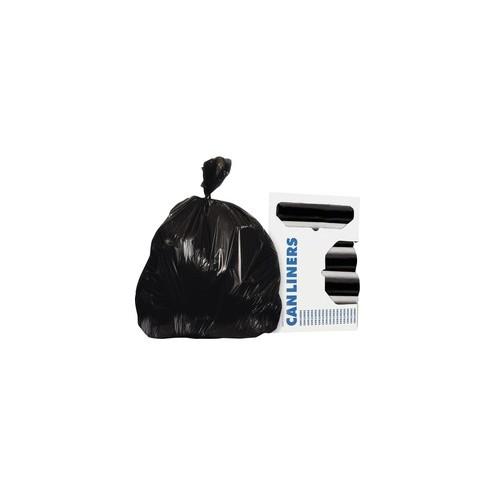 Heritage AccuFit RePrime Can Liners - 55 gal - 40" Width x 53" Length x 1.30 mil (33 Micron) Thickness - Low Density - Black - Linear Low-Density Polyethylene (LLDPE) - 50/Box - Garbage