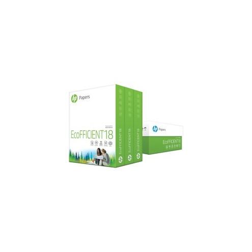 HP EcoFFICIENT Copy & Multipurpose Paper - Letter - 8 1/2" x 11" - 18 lb Basis Weight - 3 / Carton - White