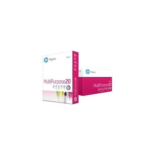 HP Papers MultiPurpose20 Inkjet, Laser Print Copy & Multipurpose Paper - Letter - 8 1/2" x 11" - 20 lb Basis Weight - Extra Smooth - 5000 / Carton - White