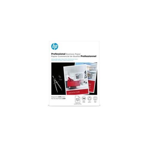 HP Laser Print Brochure/Flyer Paper - Letter - 8 1/2" x 11" - 52 lb Basis Weight - 200 g/m&#178; Grammage - Smooth, Glossy - 150 / Pack - White