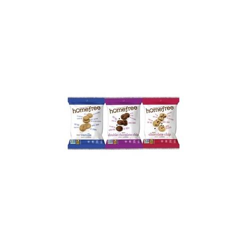 Homefree Mini Cookie Variety Pack - Dairy-free, Tree-nut Free, Peanut-free, Gluten-free, Low Sodium, Trans Fat Free, Cholesterol-free, Egg-free - Vanilla, Chocolate Chip - 30 / Carton