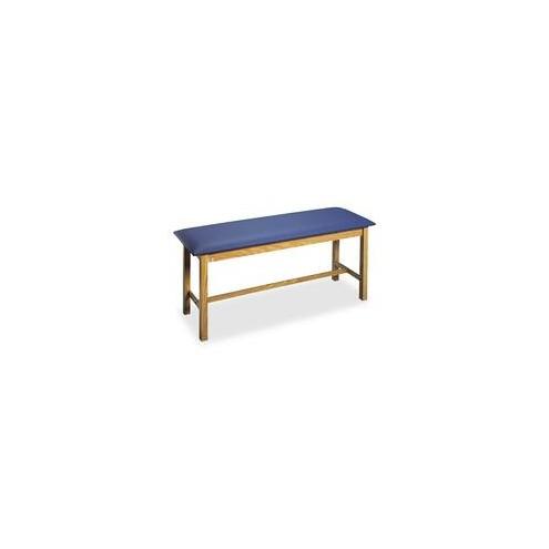 Hausmann Exam Table - Rectangle Top - 27" Table Top Length x 72" Table Top Width x 2" Table Top Thickness - 31" Height - Laminated, Oak, Slate Blue