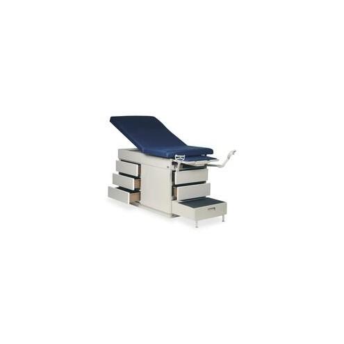 Hausmann XL Power Back Exam Table - Four Leg Base - 5 Drawers - 4 Legs - 33" Table Top Length x 30" Table Top Width - 33" Height x 19.50" Width x 17" Depth - Laminated, Slate Blue