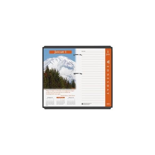 House of Doolittle Earthscapes 17-Base Desk Calendar Refill - Julian Dates - Daily - January 2021 till December 2021 - 1 Day Double Page Layout - 3 1/2" x 6" Sheet Size - Desktop - Assorted - 1 Each