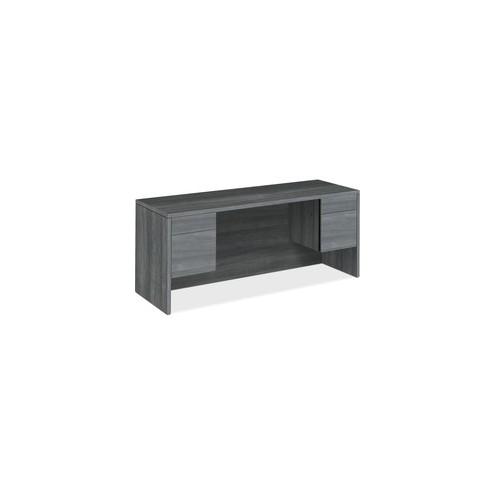 HON 10500 Series Sterling Ash Laminate Desking - 72" x 24" x 29.5" - 2 x Box Drawer(s), File Drawer(s) - Material: Wood, Laminate, Particleboard - Finish: Sterling Ash Laminate