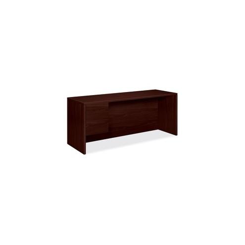 HON 10500 Series Left Credenza, 72"W - 2-Drawer - 72" x 24" x 29.5" - 2 x Box Drawer(s), File Drawer(s) - Single Pedestal on Left Side - Square Edge - Material: Wood - Finish: Laminate, Mahogany