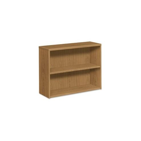 HON 10500 Series 2-Shelf Bookcase - 13.2" x 36" x 30" - 2 Shelve(s) - Straight Edge - Material: Wood, Particleboard - Finish: Harvest, Laminate, Thermofused Laminate (TFL)