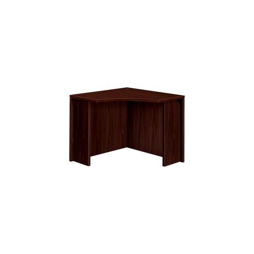 HON 10500 Series Curved Corner, 18"D - 18" x 36" x 29.5" - Square Edge - Material: Wood - Finish: Laminate, Mahogany