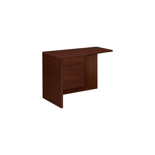 HON 10500 Series Curved Left Return - 2-Drawer - 42" x 24" x 29.5" - 2 x Box Drawer(s), File Drawer(s) - Single Pedestal on Left Side - Square Edge - Material: Wood - Finish: Laminate, Mahogany