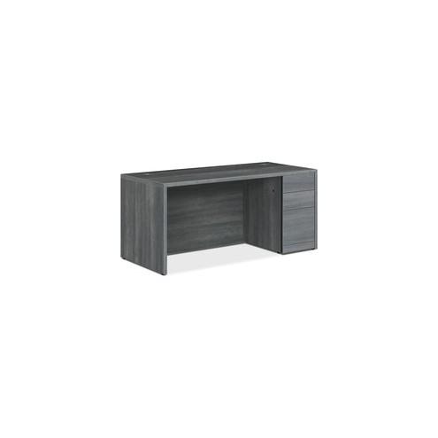 HON 10500 Series Sterling Ash Laminate Desking - 66" x 36" x 29.5" - 3 x Box Drawer(s), File Drawer(s)Right Side - Flat Edge - Material: Wood, Laminate - Finish: Sterling Ash Laminate