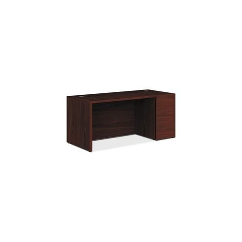 HON 10500 Series Mahogany Laminate Office Desking - 66" x 36" x 29.5" - 3 x File Drawer(s), Box Drawer(s)Right Side - Flat Edge - Material: Wood, Laminate - Finish: Mahogany Laminate