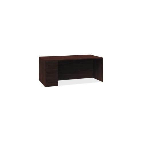 HON 10500 Series Mahogany Laminate Office Desking - 66" x 30" x 29.5" - 3 x Box Drawer(s), File Drawer(s)Left Side - Flat Edge - Material: Wood, Laminate - Finish: Mahogany Laminate