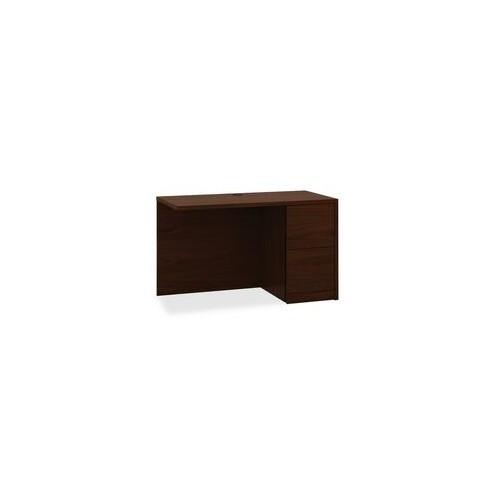 HON 10500 H105905R Return - 2-Drawer - 48" x 24" x 29.5" x 1.1" - 2 x File Drawer(s) - Single Pedestal on Right Side - Square Edge - Material: Wood - Finish: Laminate, Mahogany