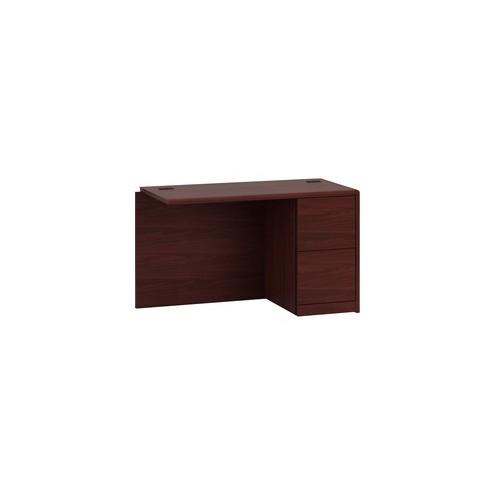 HON 10700 Series File/File Right Return - 2-Drawer - 48" x 24" x 29.5" - 2 x File Drawer(s)Right Side - Waterfall Edge - Material: Wood - Finish: Laminate, Mahogany, Medium Oak