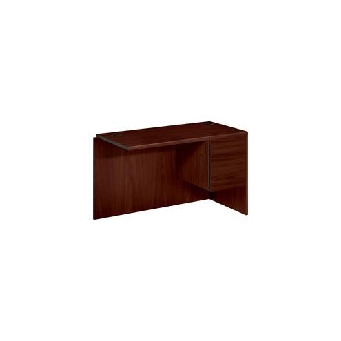 HON 10700 Series Right Return, 48"W - 2-Drawer - 48" x 24" x 29.5" - 2 x Box Drawer(s), File Drawer(s) - Single Pedestal on Right Side - Waterfall Edge - Material: Wood - Finish: Laminate, Mahogany