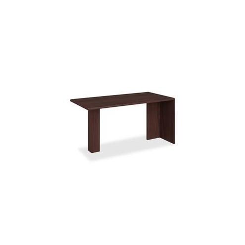 HON 10700 Series Peninsula Desk, 60"W - 60" x 30" x 29.5" - Waterfall Edge - Material: Hardwood - Finish: Laminate, Mahogany