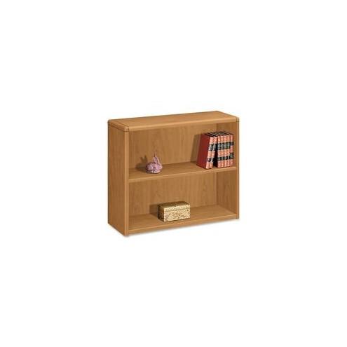 HON 10752 Bookcase - 36" x 13.1" x 29.6" - 2 Shelve(s) - Radius Edge - Material: Wood - Finish: Harvest, Laminate