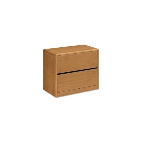 HON 10762 Lateral File - 2-Drawer - 36" x 20" x 29.5" - 2 - Material: Wood - Finish: Harvest, Laminate