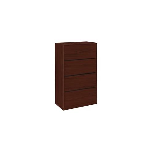 HON 10700 Series Lateral File 4 Drawers - 36" x 20" x 59.1" - 4 - Waterfall Edge - Material: Wood - Finish: Laminate, Mahogany