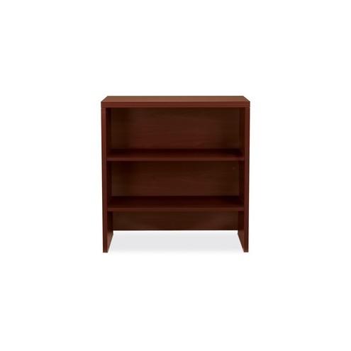 HON Valido Bookcase Hutch, 36"W - 36" x 14.6" x 37.5" x 1.5" - 2 Shelve(s) - Ribbon Edge - Material: Particleboard - Finish: Laminate, Mahogany