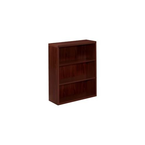 HON Valido 3-Shelf Bookcase, 36"W - 36" x 13.1" x 43.6" x 1.5" - 3 Shelve(s) - Ribbon Edge - Material: Particleboard - Finish: Mahogany