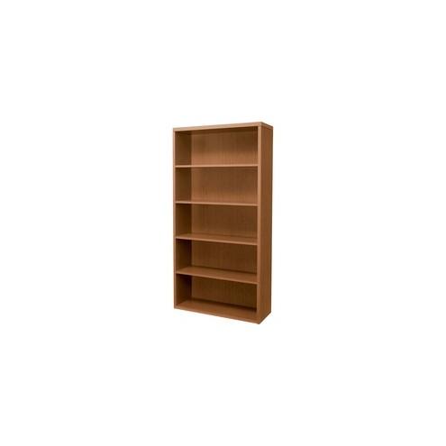 HON Valido 5-Shelf Bookcase, 36"W - 36" x 13.1" x 71" x 1.5" - 5 Shelve(s) - Ribbon Edge - Material: Particleboard - Finish: Bourbon Cherry, Cherry, Laminate