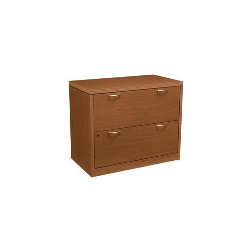 HON Valido 2-Drawer Lateral File, 36"W - 36" x 20" x 29.5" x 1.5" - 2 x File Drawer(s) - Ribbon Edge - Material: Particleboard - Finish: Laminate, Bourbon Cherry