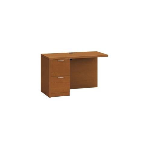 HON Valido Left Return, 48"W - 2-Drawer - 48" x 24" x 29.5" x 1.5" - 2 x File Drawer(s)Left Side - Ribbon Edge - Material: Particleboard - Finish: Laminate, Bourbon Cherry