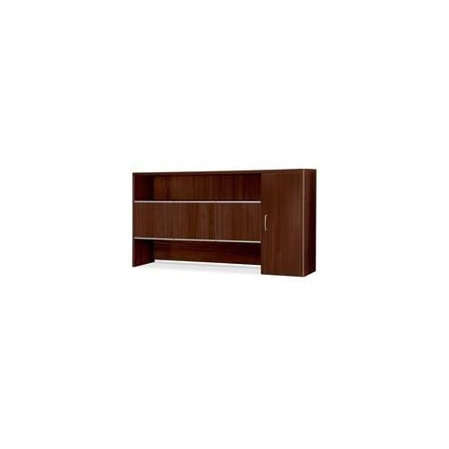 HON Attune Laminate Series Stack-on Storage Hutch - 72" x 14.6" x 37.1" - Drawer(s)1 Door(s) - 2 Shelve(s) - Material: Wood Grain - Finish: Laminate, Mahogany