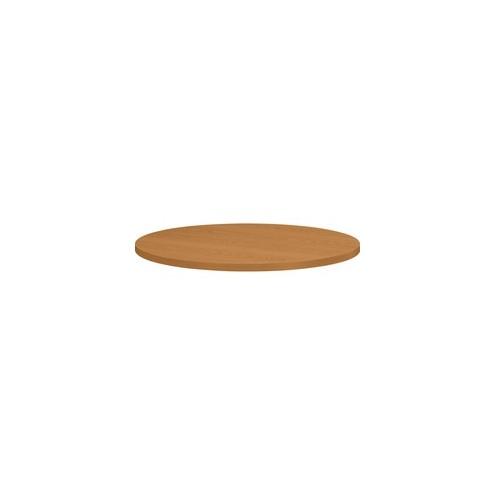 HON Hospitality Round Table Top, 36" - Laminated Round Top - 1.13" Table Top Thickness x 36" Table Top Diameter - Assembly Required - Harvest