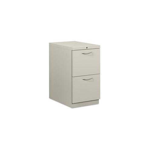 HON Flagship Mobile Pedestal, 22-7/8"D - 2-Drawer - 15" x 22.9" x 28" - 2 x File Drawer(s) - Material: Metal - Finish: Light Gray