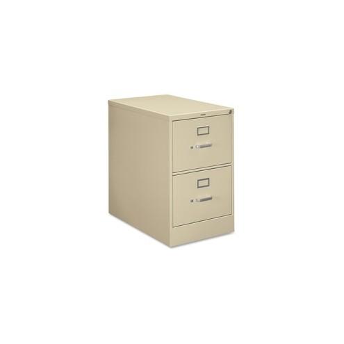 HON 210 Series 2-Drawer Vertical File - 18.3" x 28.5" x 29" - 2 x Drawer(s) - Legal - Vertical - Security Lock, Rust Resistant - Putty - Baked Enamel - Metal - Recycled