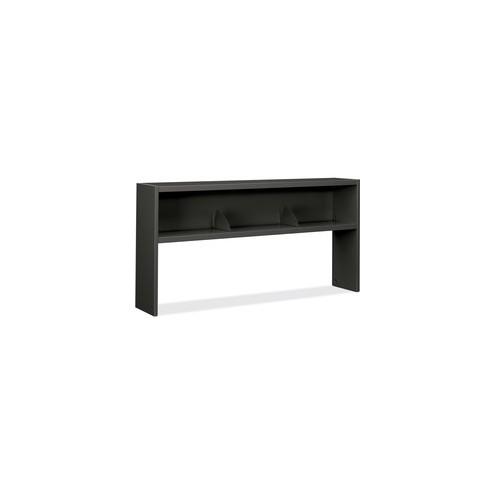 HON 38000 Series Stack-On Storage, 72"W - 72" x 13.5" x 34.8" - Flat Edge - Material: Steel - Finish: Charcoal