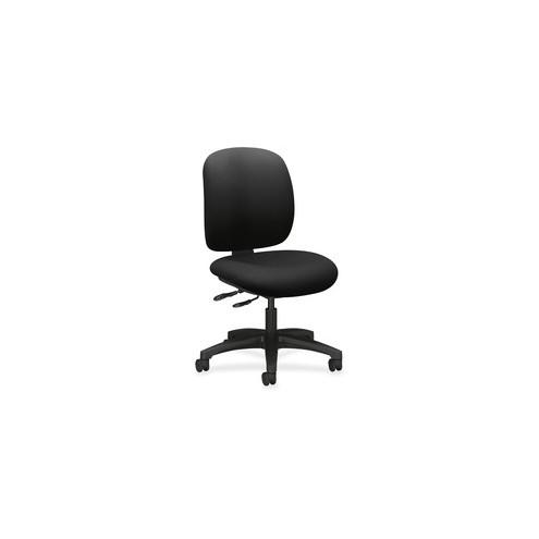 HON ComforTask Chair, Black Fabric - Black Polymer, Olefin Seat - Black Polymer, Olefin Back - 5-star Base - 20" Seat Width x 18" Seat Depth - 24" Width x 34.3" Depth x 38.3" Height - 1 Each