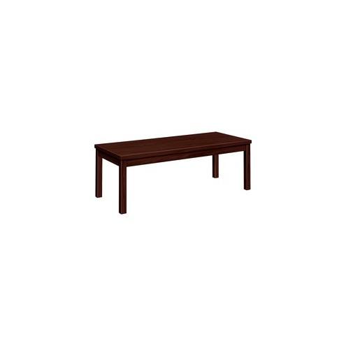 HON Laminate Coffee Table, 48"W x 20"D - Rectangle Top - 48" Table Top Length x 20" Table Top Width x 1.13" Table Top Thickness - 16" Height - Laminated, Mahogany