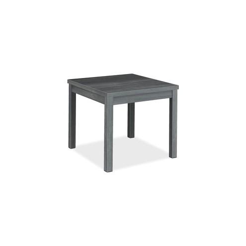 HON 10500 Series Sterling Ash Laminate Table - 24" x 24" x 20" x 1.1" - Square Edge - Material: Thermofused Laminate (TFL), Particleboard - Finish: Sterling Ash Laminate, Gray