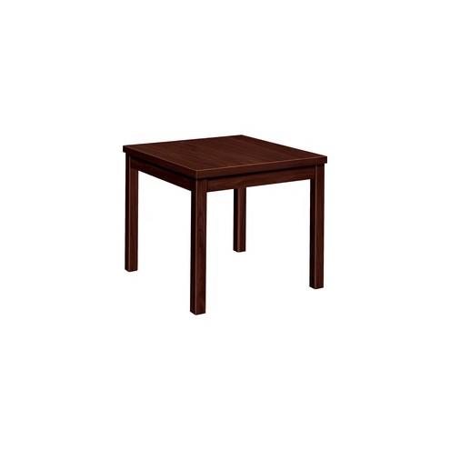 HON Laminate Corner Table, 24"W x 24"D - Square Top - 24" Table Top Length x 24" Table Top Width x 1.13" Table Top Thickness - 20" Height - Laminated, Mahogany
