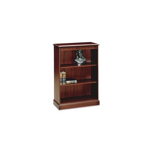 HON 94000 Series 3-Shelf Bookcase - 35.8" x 14.3" x 49.6" - 3 Shelve(s) - Traditional Edge - Finish: Mahogany Laminate