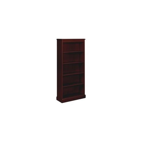 HON 94000 Series 5-Shelf Bookcase - 35.8" x 14.3" x 78.3" - 5 Shelve(s) - Traditional Edge - Finish: Mahogany, Laminate