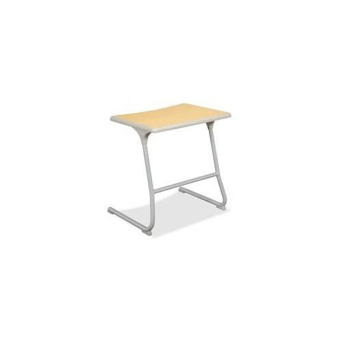 HON Accomplish CL40HPB Adjustable Height Student Desk - Maple Rectangle Top - Cantilever Base - 26" Table Top Width x 20" Table Top Depth - 29" Height - Laminated