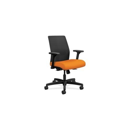HON Ignition Task Chair - Fabric Seat - Black Frame - 5-star Base - Sun Yellow - 18" Seat Depth - 26" Width x 26.5" Depth x 40.5" Height - 1 Each