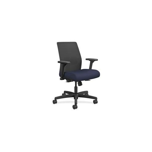 HON Ignition Mesh Back Task Chair - Navy Fabric Seat - Fabric Back - Black Frame - 5-star Base - 19" Seat Width x 18" Seat Depth - 26" Width x 26.5" Depth x 40.5" Height - 1 Each