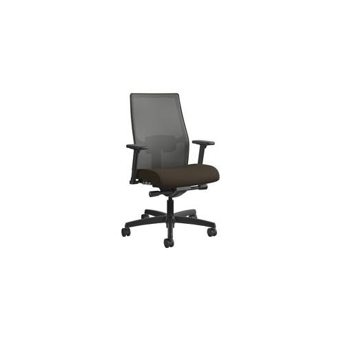 HON Ignition Charcoal Mesh Back Chair - Charcoal Back - Black Frame - 5-star Base - Espresso - 27" Width x 28.5" Depth x 44.5" Height - 1 Each