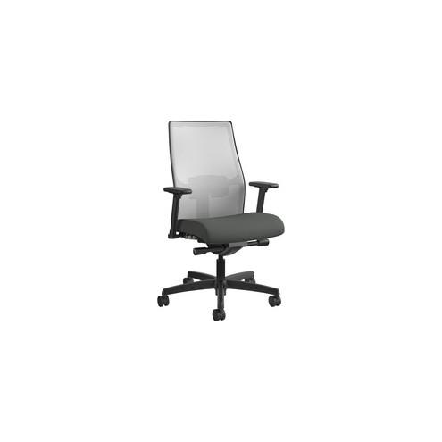 HON Ignition Fog Mesh Back Chair - Fabric Seat - Fabric Seat - Fog Back - Black Frame - 5-star Base - Iron - 27" Width x 28.5" Depth x 44.5" Height - 1 Each