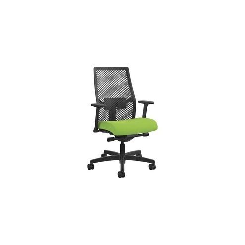 HON Ignition ReActiv Back Task Chair - Fabric Seat - Fabric Seat - Black Frame - 5-star Base - Pearwood - 27" Width x 28.5" Depth x 44.5" Height - 1 Each