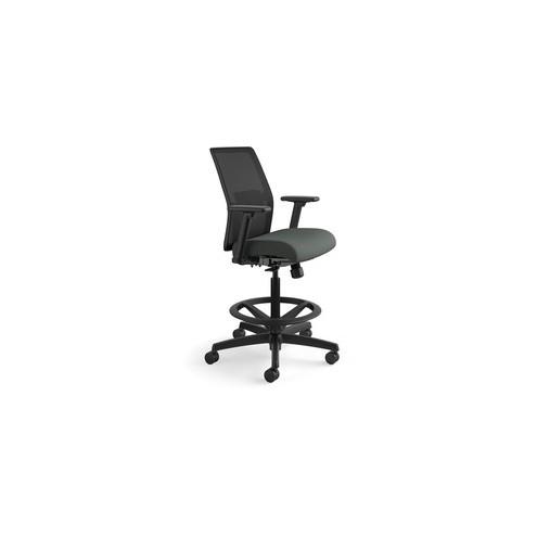 HON Ignition Seating Mesh Back Task Stool - Iron Ore Fabric Seat - Black Back - Black Frame - 5-star Base - 19" Seat Width x 16" Seat Depth - 26" Width x 26.5" Depth x 52.5" Height - 1 Each