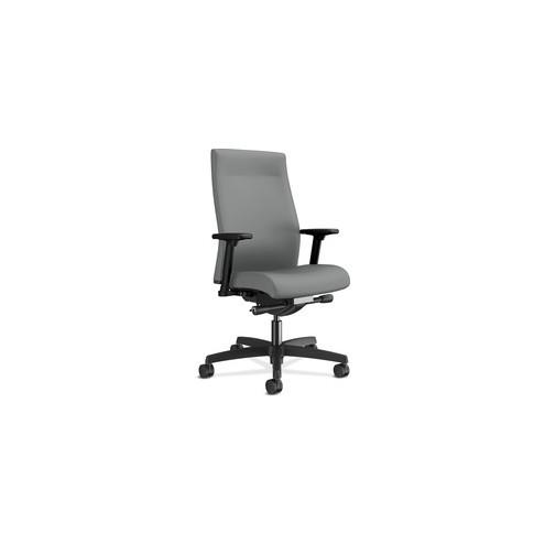 HON Ignition Upholstered Task Chair - Frost Fabric Seat - Frost Fabric Back - Black Frame - 5-star Base - 20" Seat Width x 19" Seat Depth - 27" Width x 28.5" Depth x 44.5" Height - 1 Each